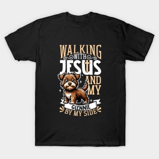 Jesus and dog - Glen of Imaal Terrier T-Shirt